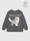 Женский свитшот оверсайз хлопок / Котёнок new look