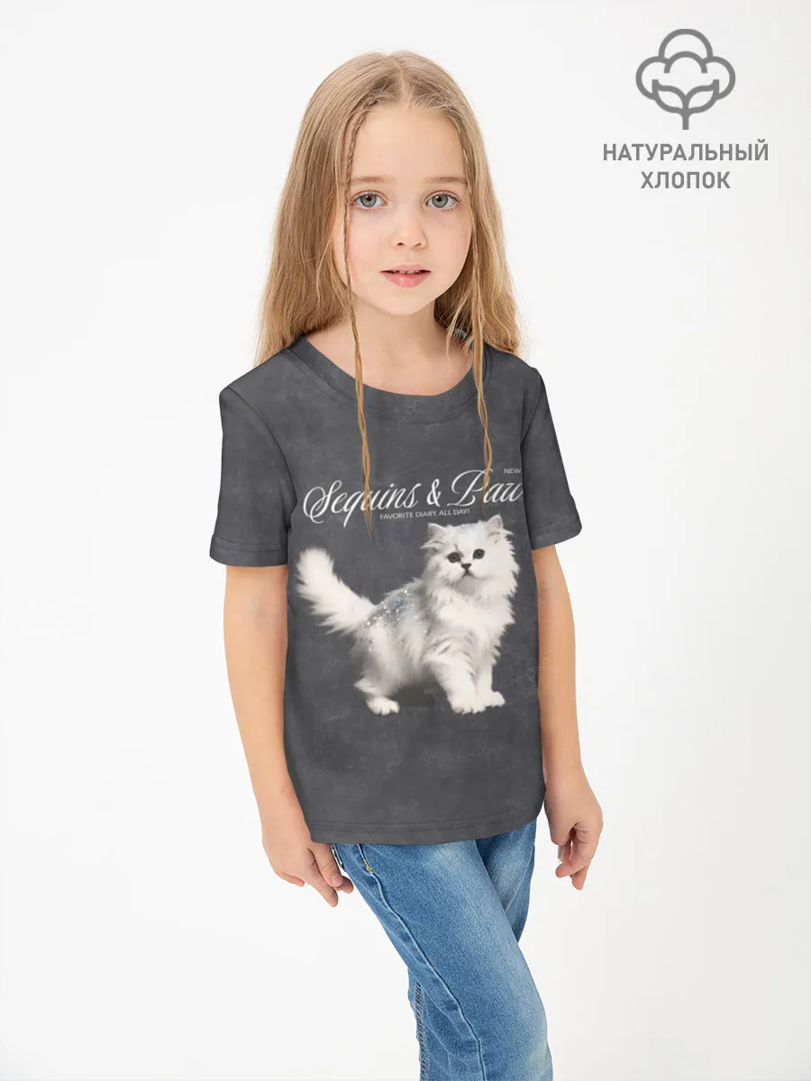 Детская футболка хлопок / Котёнок new look