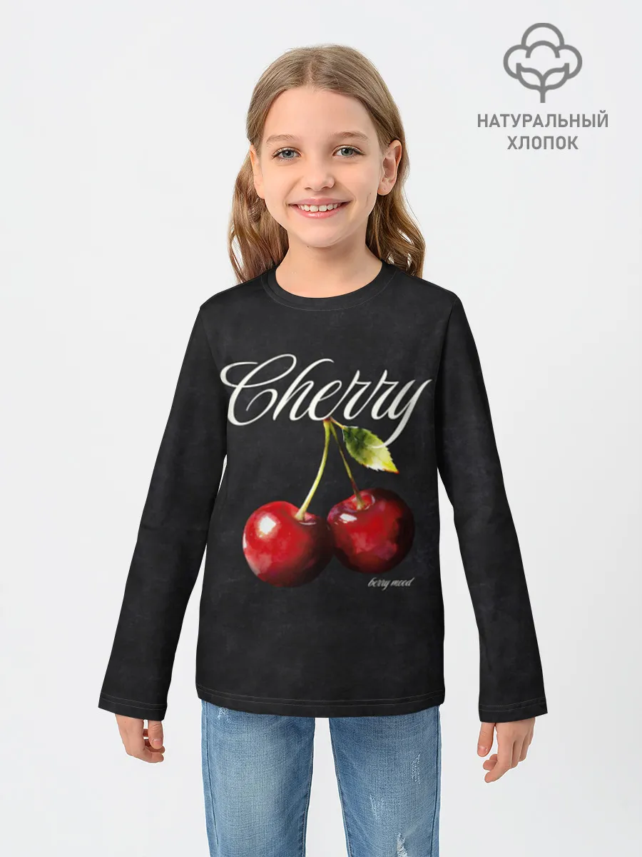 Детский лонгслив хлопок / Cherry