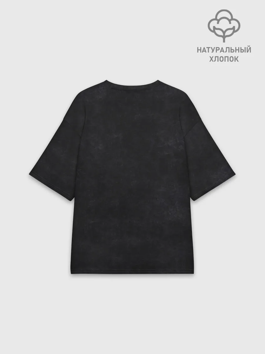 Женская футболка оверсайз хлопок / Cherry