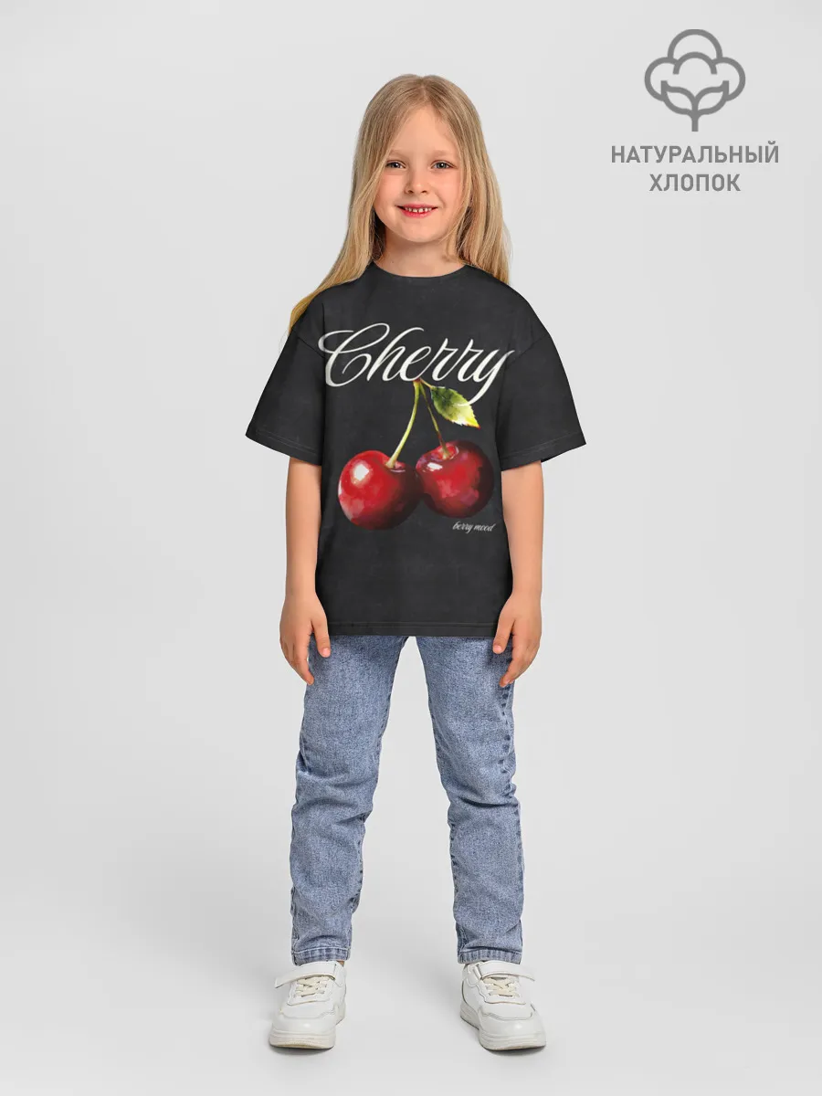 Детская футболка. Оверсайз / Cherry