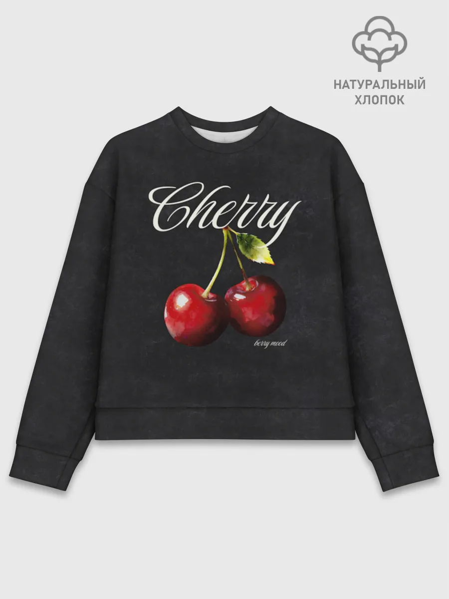 Женский свитшот базовый хлопок / Cherry