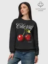 Женский свитшот базовый хлопок / Cherry