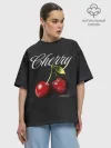 Футболка женская оверсайз премиум / Cherry