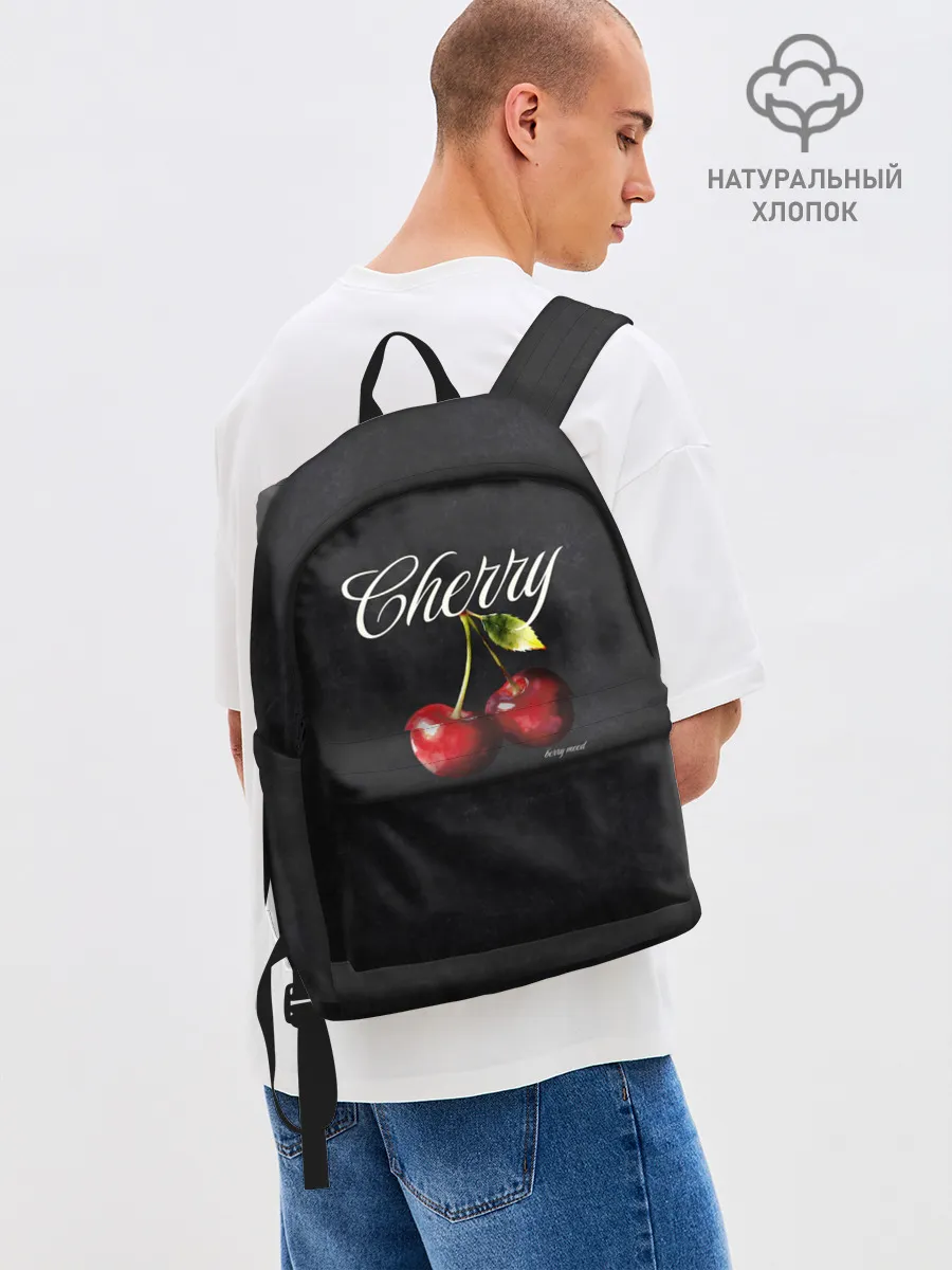 Рюкзак взрослый джинсовый / Cherry