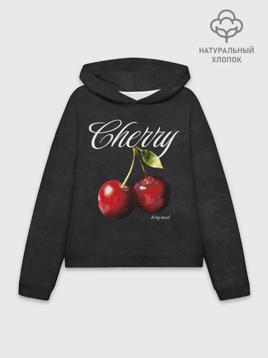 Худи женский оверсайз хлопок / Cherry