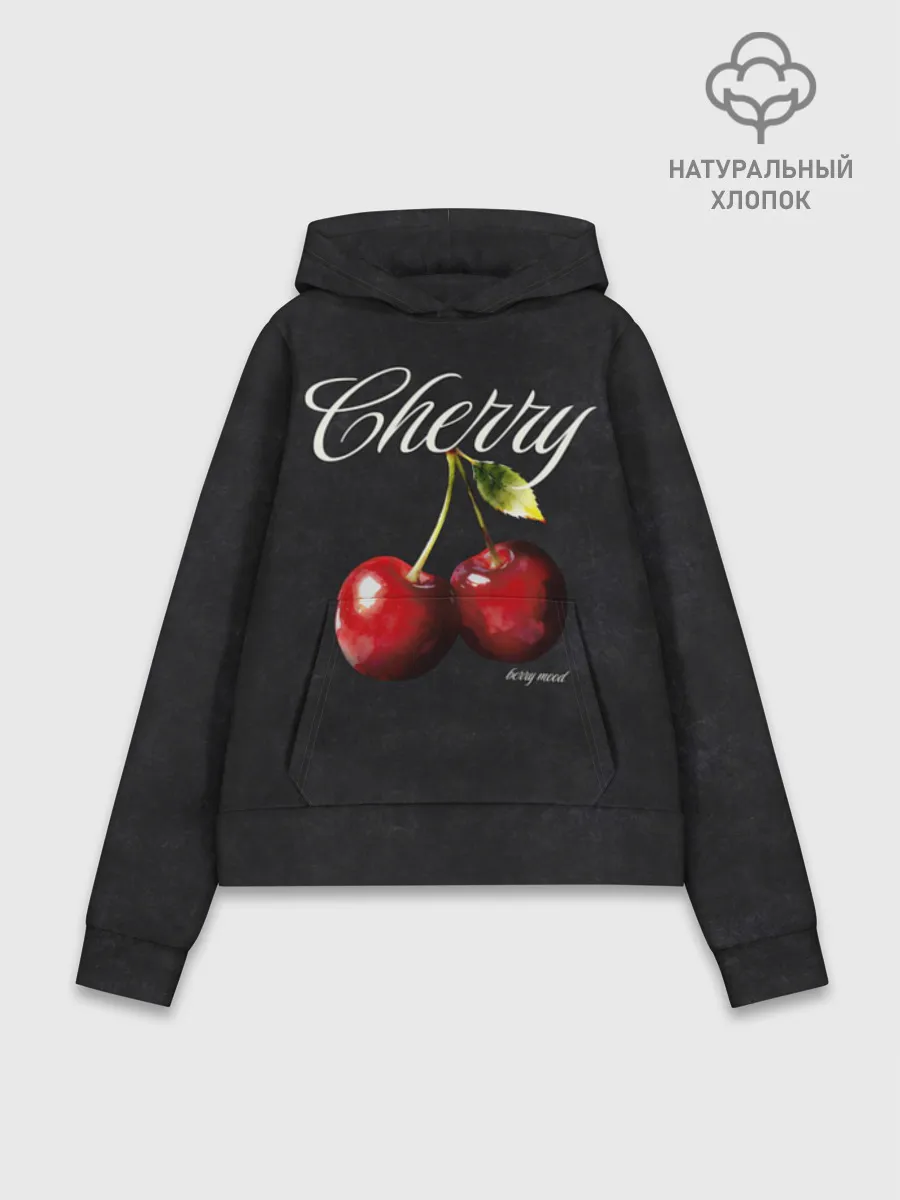 Худи женский база хлопок / Cherry