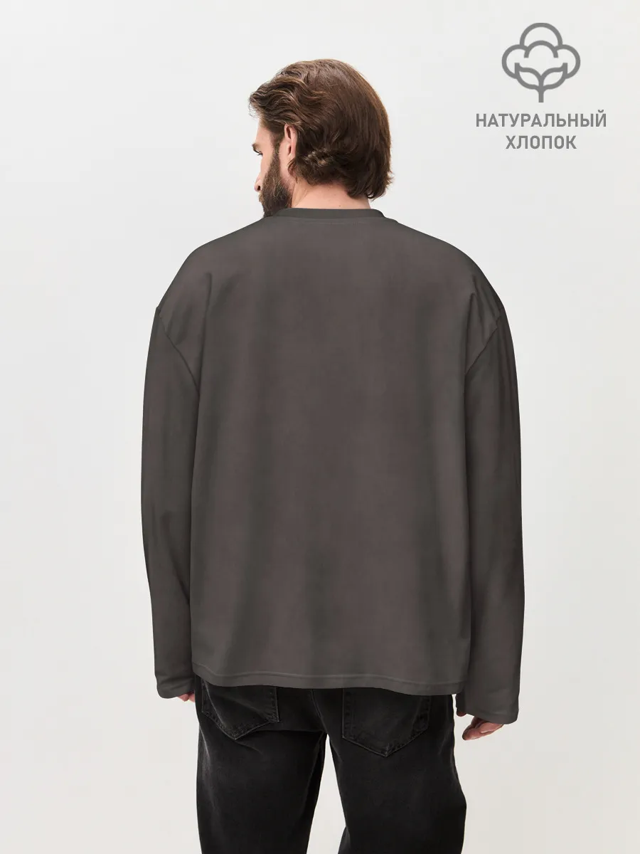 Мужской лонгслив оверсайз хлопок / Puppy eyes