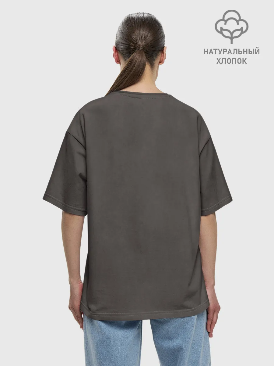 Женская футболка оверсайз хлопок / Puppy eyes