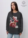 Женский свитшот оверсайз хлопок / Stay positive