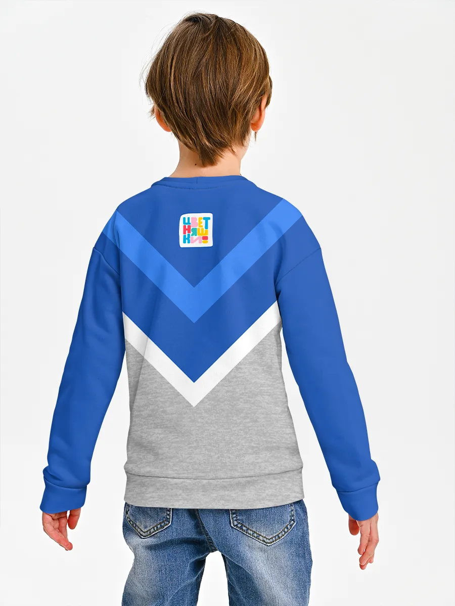 Детский свитшот хлопок / Цветняшки Footer Wolfy