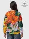 Женский свитшот базовый хлопок / Orange flowers