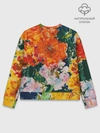 Женский свитшот базовый хлопок / Orange flowers