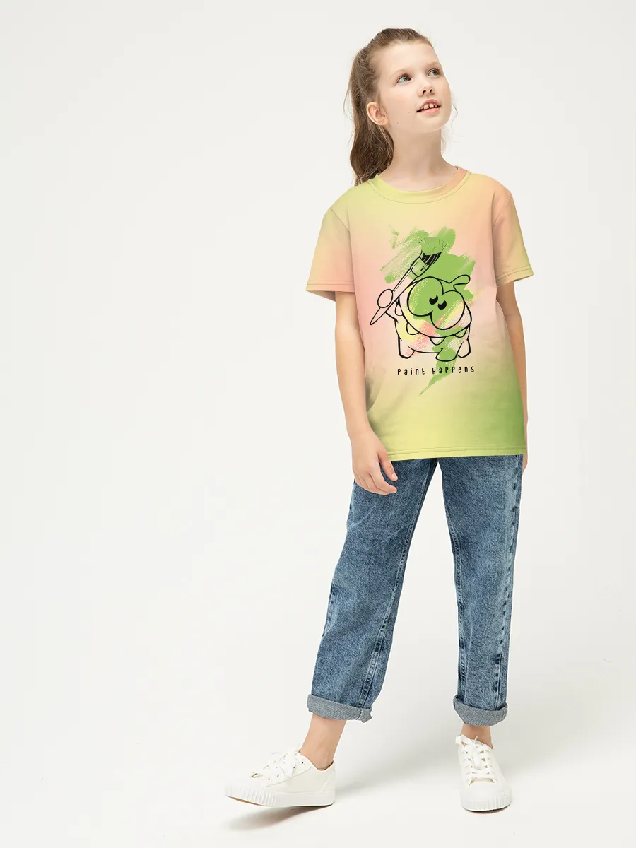 Детская футболка хлопок / Ам Ням Brush