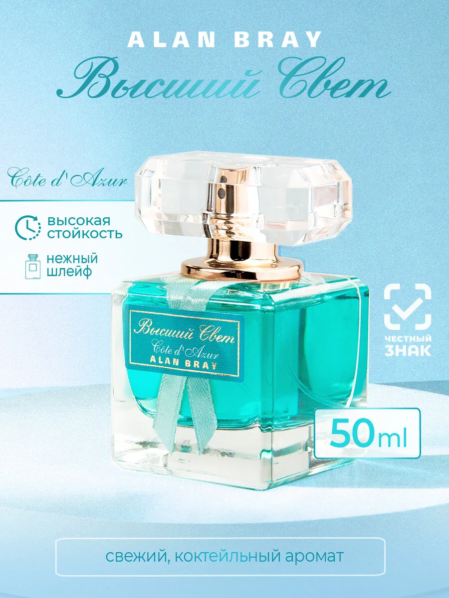 Высший свет Côte d'Azur , Кот д'Азюр, туалетная вода женская, духи, парфюм женский, яблоко, грейпфрут, дыня,