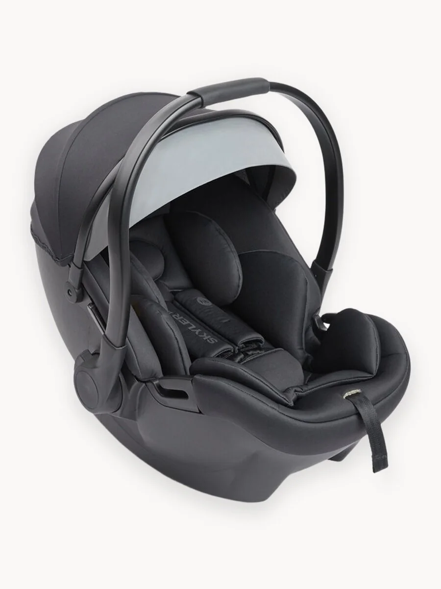 Автокресло детское от 0, Skyler Pro Happy Baby, группа 0+, автокресло-переноска 0-12 мес (0-13 кг), темно-серое