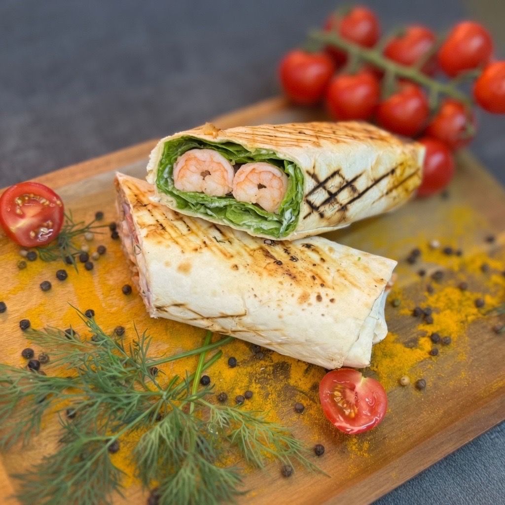 Шаурма с креветками