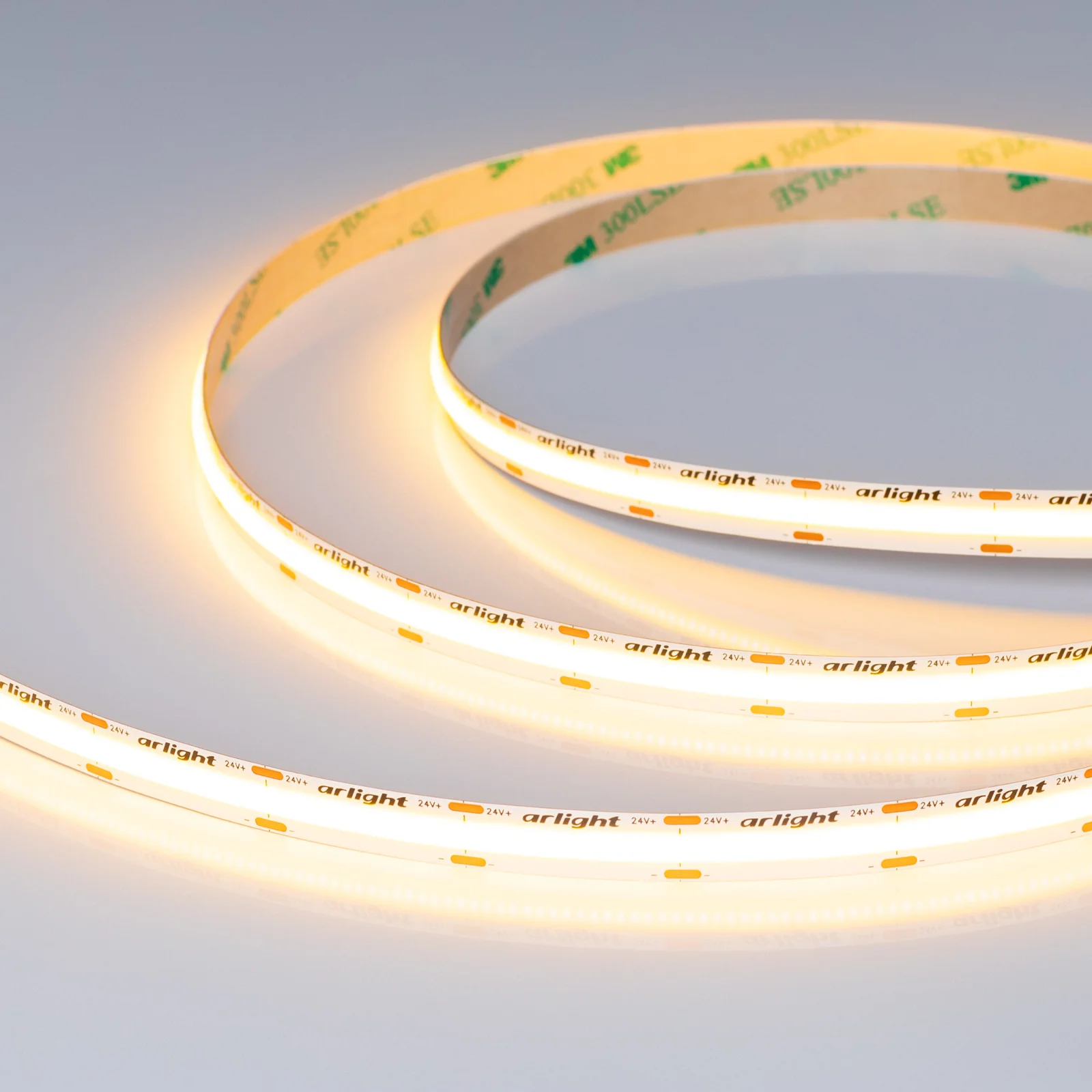 Светодиодная лента Arlight COB-X576-10mm 24V Warm2400 (15 Вт/м, IP20, 5 м)