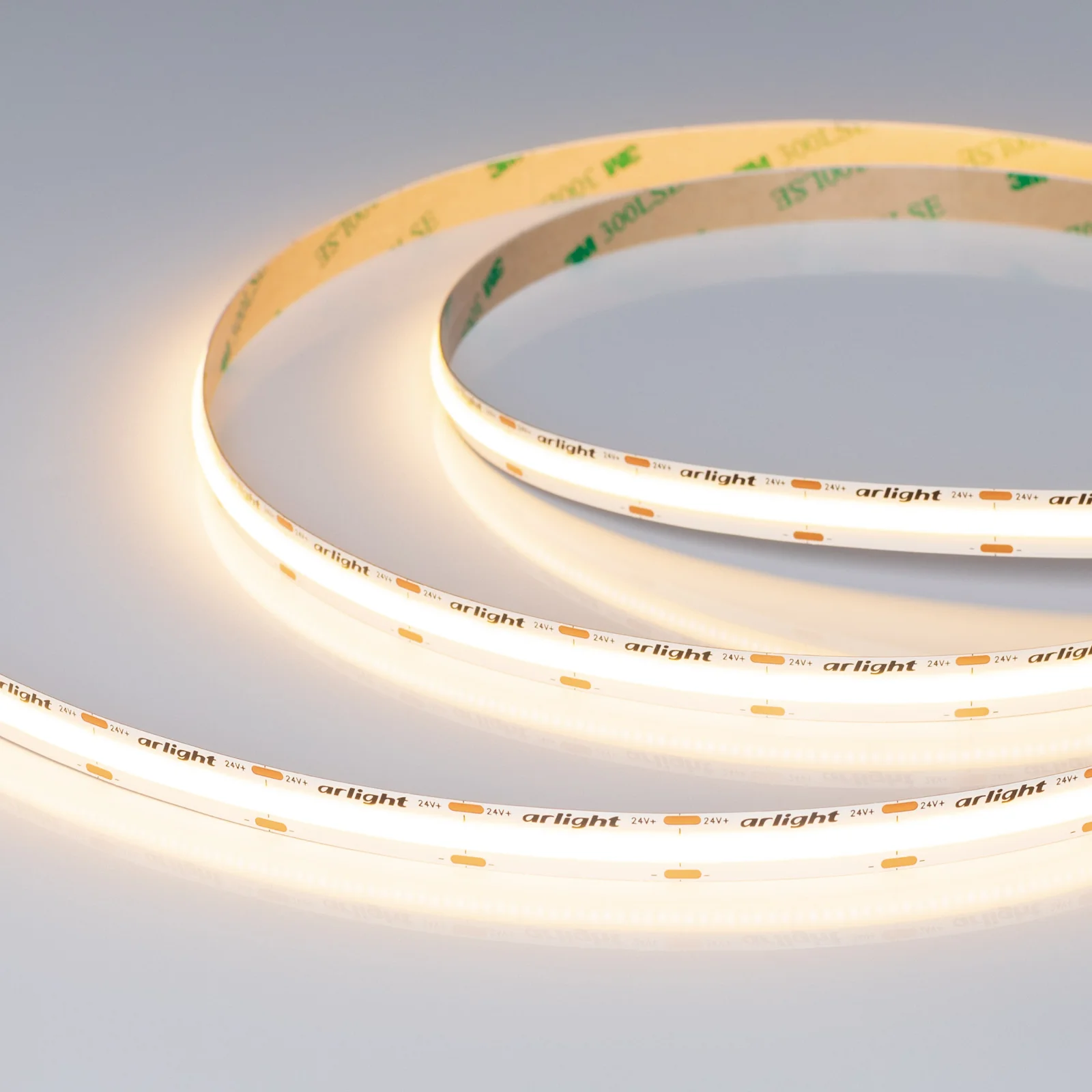 Светодиодная лента Arlight COB-X576-10mm 24V Warm3000 (15 Вт/м, IP20, 5 м)
