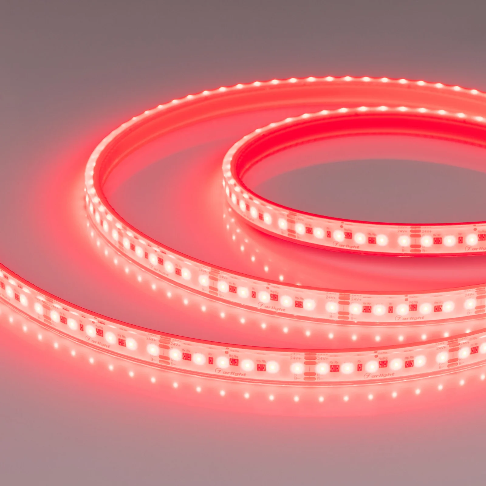 Светодиодная лента герметичная Arlight DOT-PFS-X120-12mm 24V RGB (14 Вт/м, IP68, 5 м)