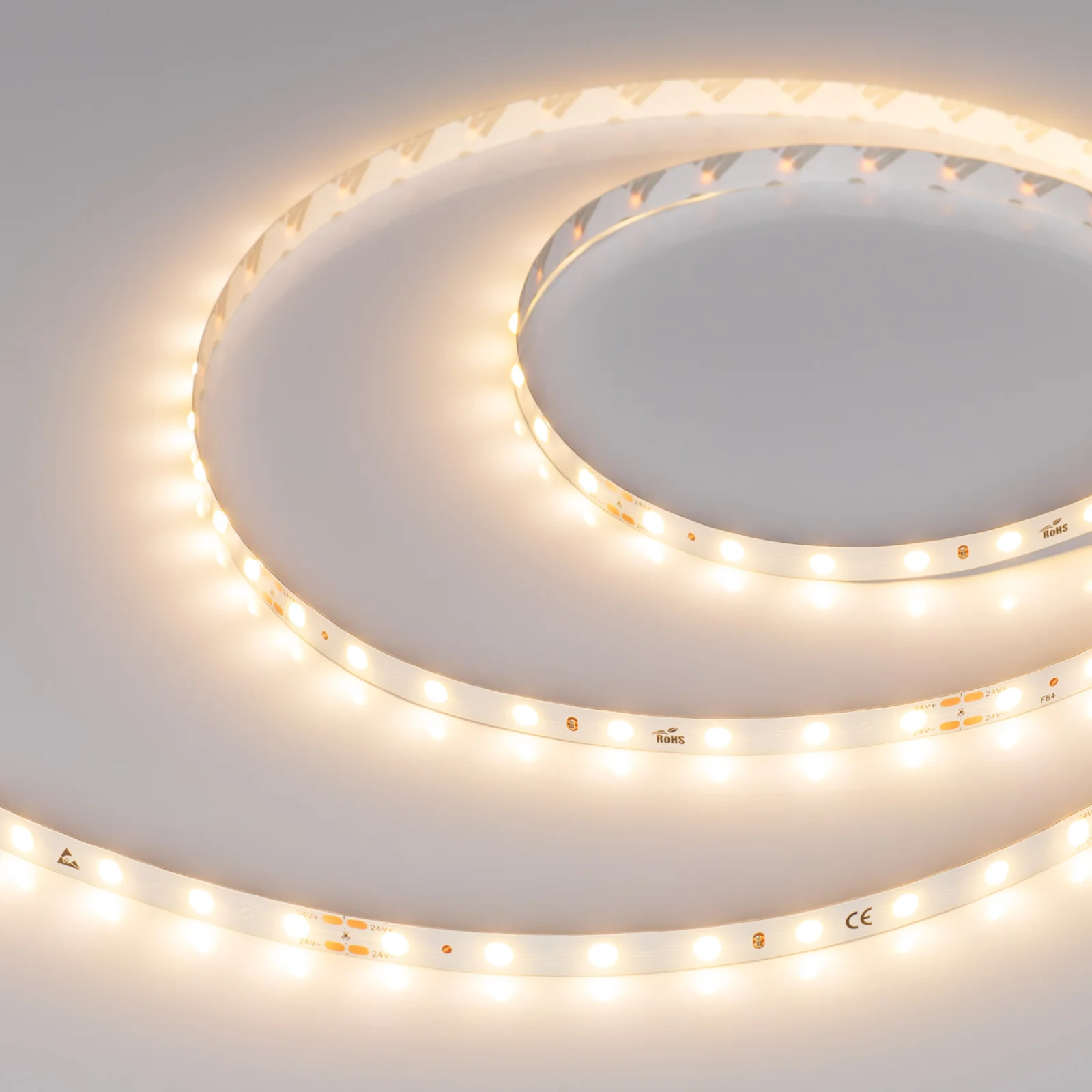 Светодиодная лента Arlight DOT-X64-8mm 24V Warm3000 (5 Вт/м, IP20, 5 м)