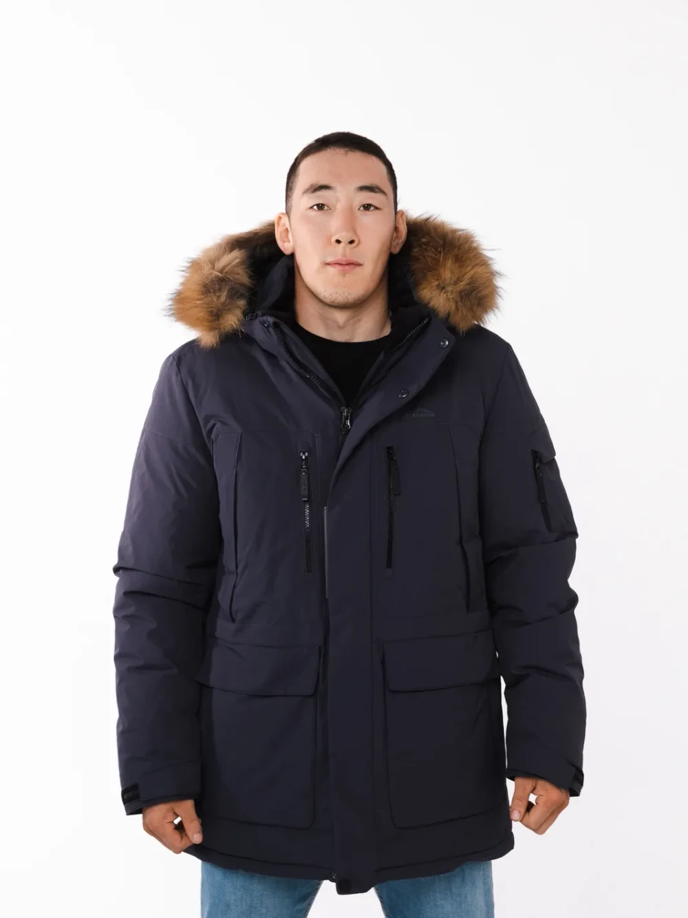Мужской пуховик Winter Code WC963 (Серо-синий) NORDWARD
