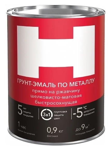 ГРУНТ ЭМАЛЬ ПО РЖАВ. МОЛОТ. ЧЕРНАЯ 1,9КГ