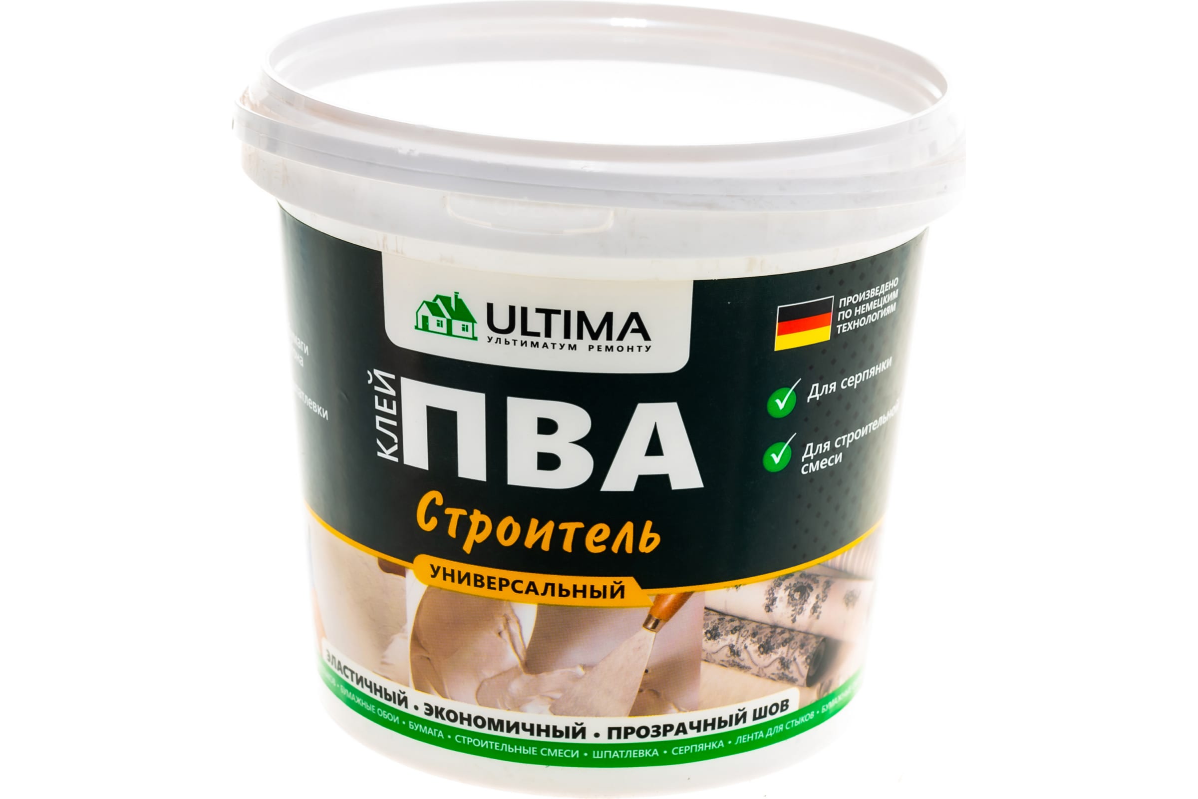 КЛЕЙ ПВА ULTIMA СТРОИТЕЛЬ 0,9КГ ВЕДРО