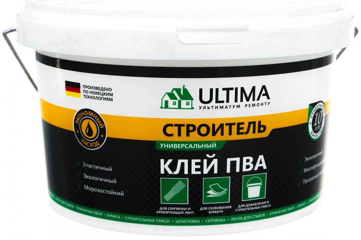 КЛЕЙ ПВА ULTIMA СТРОИТЕЛЬ 2,3КГ ВЕДРО