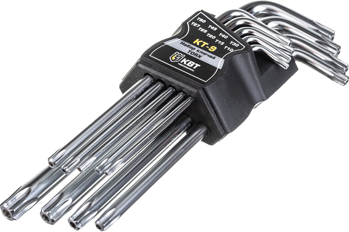 КЛЮЧ Torx 9ШТ Т10-Т50 ПЛПАСТ.КОРОБКА 64022