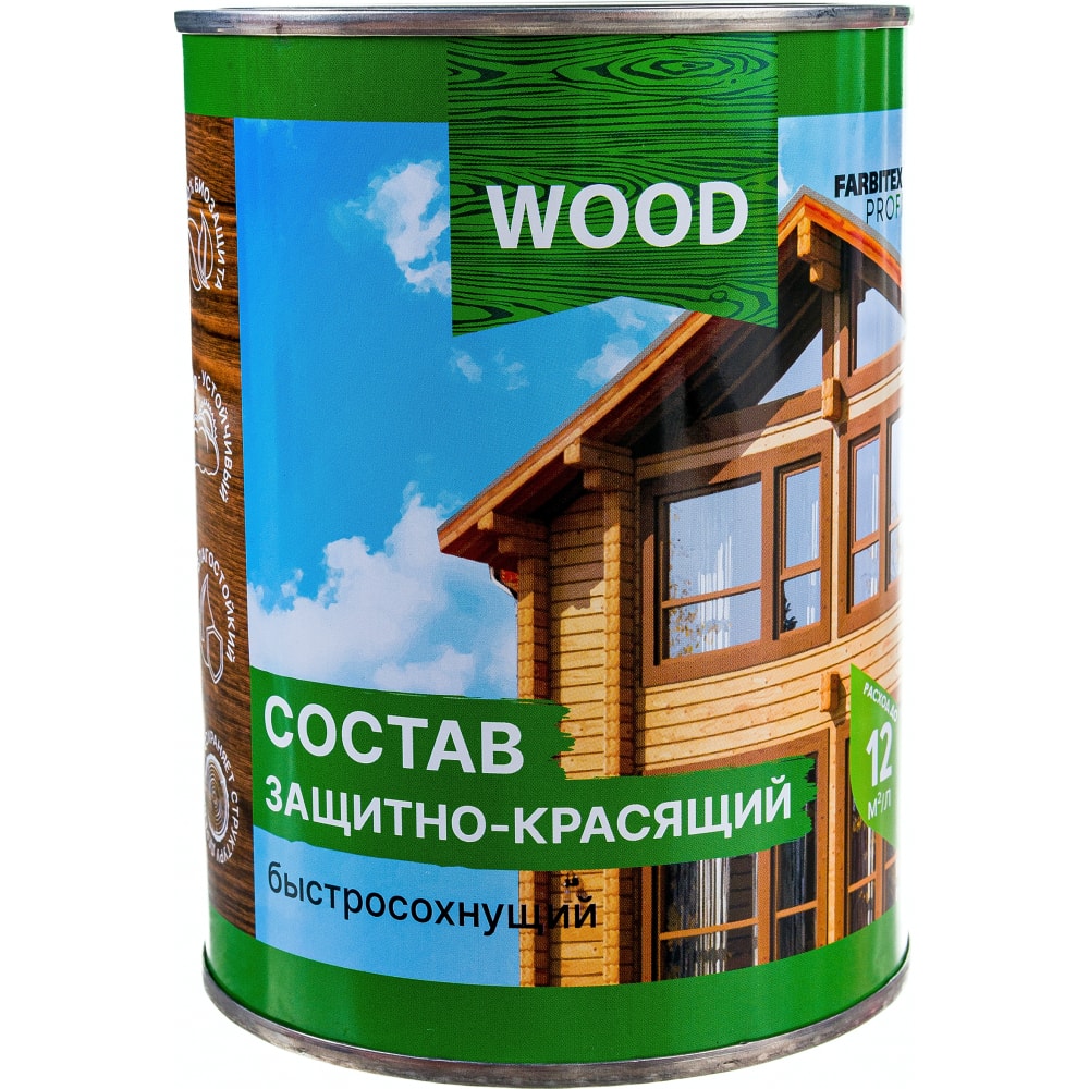 СОСТАВ ЗАЩИТНО-КРАСЯЩИЙ Д/ДРЕВЕСИНЫ БЕЛЫЙ 0,9Л 