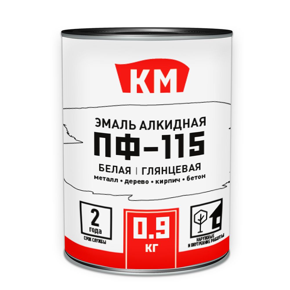 ЭМАЛЬ ПФ-115 Д/РАДИАТОРА БЕЛАЯ 0,9КГ ГЛЯН.
