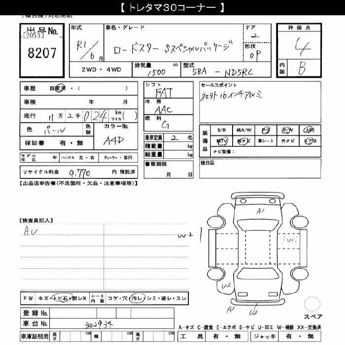 Mazda Roadster, лот 8207