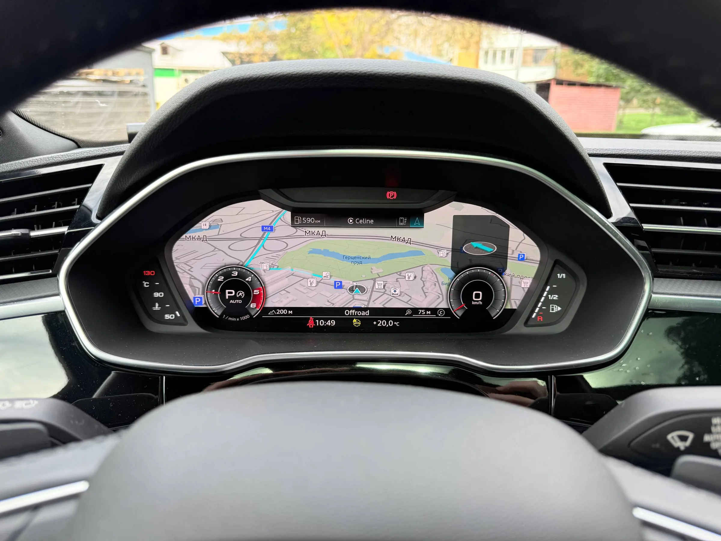 Навигация на приборной панели Audi Q3 2022–2023 после русификации