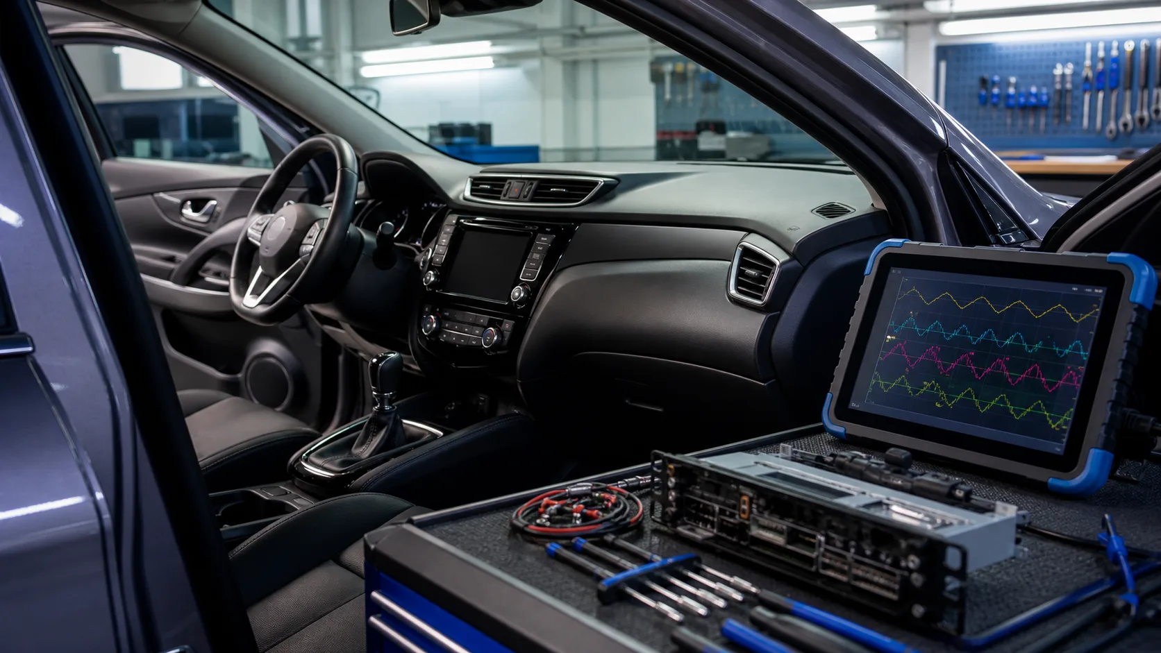 Ремонт мультимедиа Nissan Qashqai: экран, звук и камеры