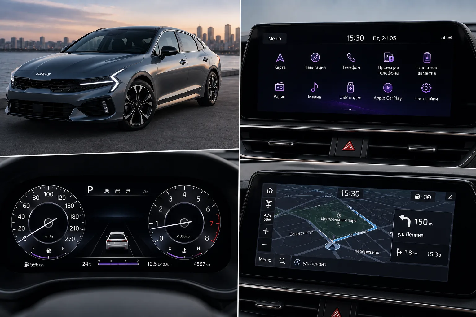 Русификация Kia K5 из Китая: интерфейс, навигация и штатные функции