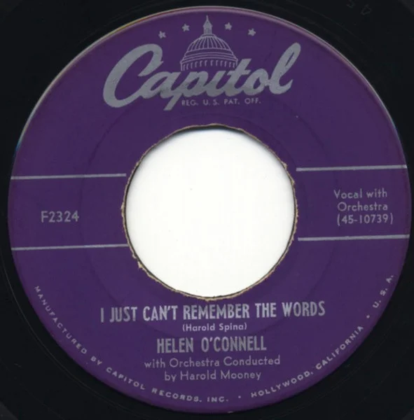 I Just Can't Remember The Words / You Can Do It