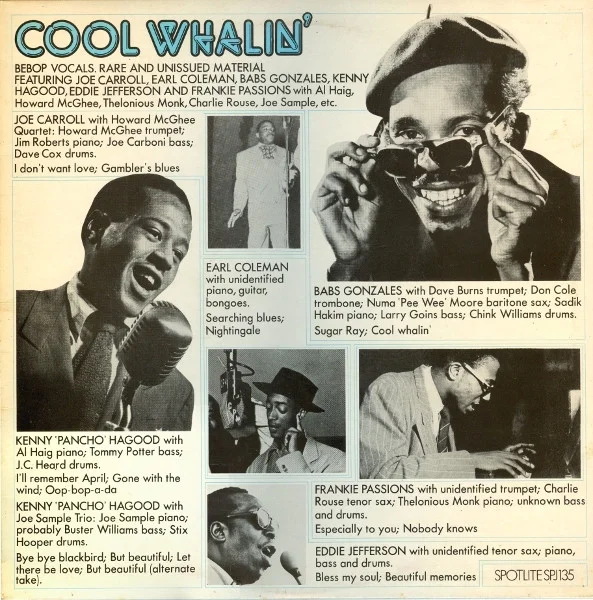 Cool Whalin' - Be Bop Vocals, Rare And Unissued Material