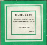 Movimenti Musicali, Op. 94 / Walzer Sentimentale, Op. 50