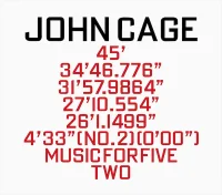 45' / 34'46.776" / 31'57.9864" / 27'10.554" / 26'1.1499" / 4'33" / Music For Five / Two