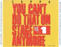 You Can't Do That On Stage Anymore Vol. 1