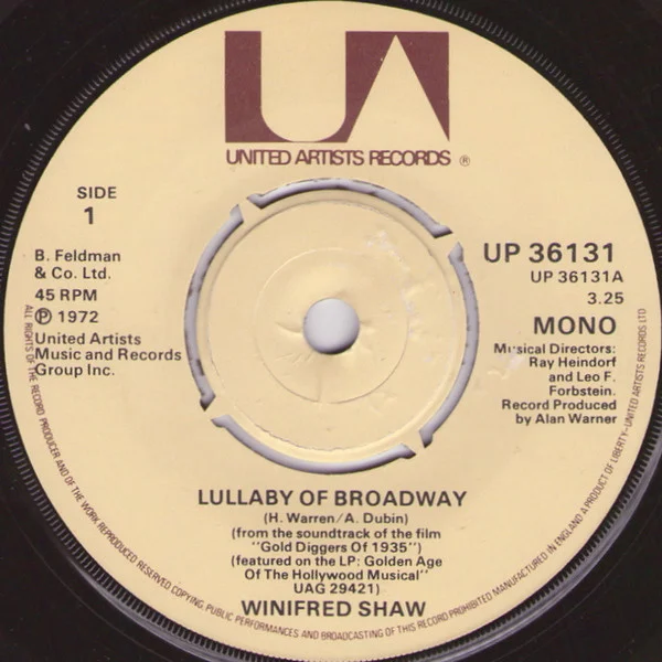 Lullaby Of Broadway / Young And Healthy
