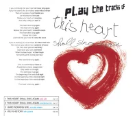 This Heart Shall Sing Again