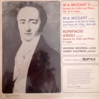 Cello Music By W. A. Mozart II, W. A. Mozart And Bonifacio Asioli