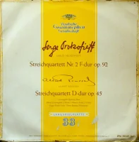 Streichquartett Nr. 2 F-Dur Op. 92 / Streichquartett D-Dur Op. 45