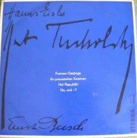 Ernst Busch Singt Hanns Eisler / Kurt Tucholsky