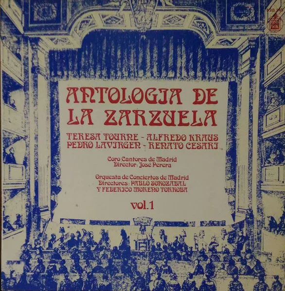 Antología De La Zarzuela, Vol. 1