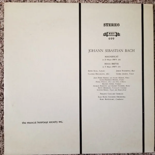 Magnificat In D Major BWV 243 / Missa Brevis In F Major BWV 233