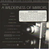 A Wilderness Of Mirrors - Original Motion Picture Soundtrack