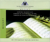Overture, The Magic Flute / Symphony No. 36 In C Major K. 425 'Linz' / Symphony No. 39 In E Flat Major K. 543